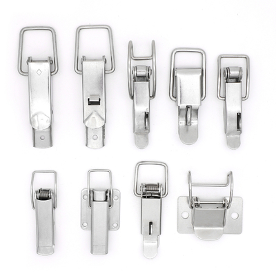 Zinc Plated Nickel Plated Iron Hasp Draw Latch With Padlock For Heavy Vehicles