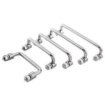ISO9001 Steel Cabinet Handles 150*9mm Tool Box Pull Handle ODM With Black Rubber Grips