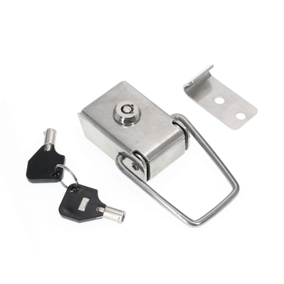 DK027 Box Hasp Safety Toggle Latch Lock Catch With Key High Polish