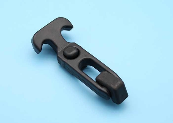 Polished Black T Handle Latch Rubber Lightweight Antirust Corrosion Resistance