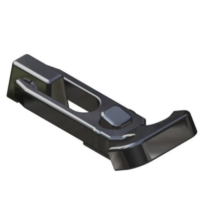 Polished Black T Handle Latch Rubber Lightweight Antirust Corrosion Resistance