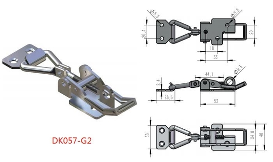SUS201 Rustproof Adjustable Toggle Latch With Keyhole Quick Release