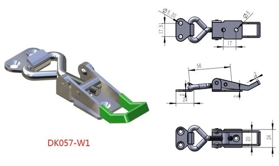 Small Polished Adjustable Toggle Latch Wear Proof With Safety Catch