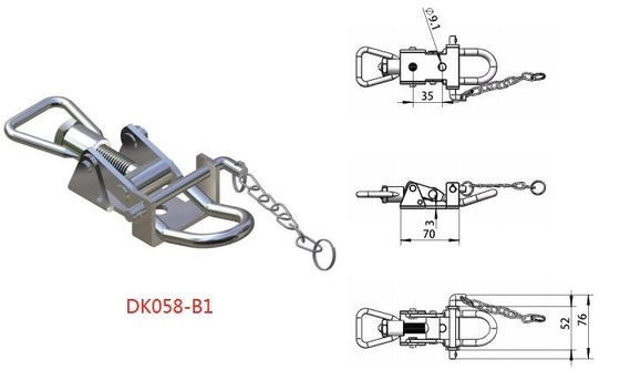 Wear Resistance Adjustable Toggle Latch Plating Ss Toggle Latch TUV