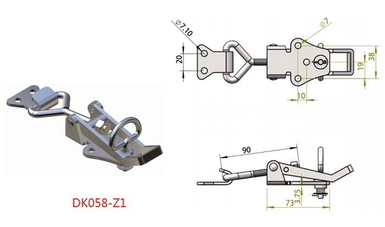 SGS Adjustable Stainless Steel Toggle Latches Anti Rust Y\ U Shaped Threaded Rod