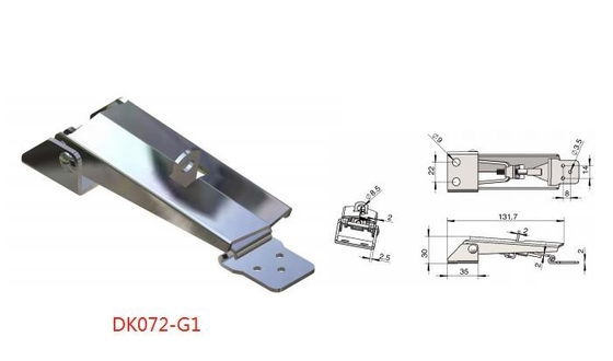 Rustproof Steel Over Center Toggle Latches Nickel Plated With Keyhole