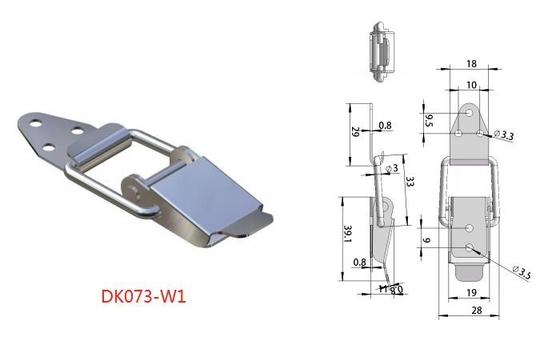 DK071 Nickel plated Stainless Steel Toggle Latch With Safety Hook