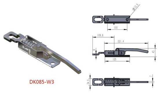 ISO9001 Heavy Duty Draw Latch Large Toggle Latch Stronger Reliability Antioxidant