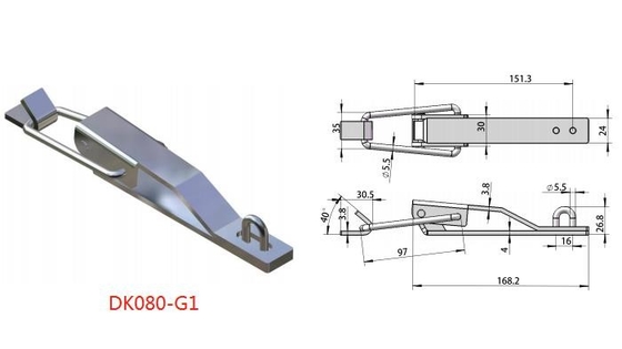 Galvanized Finished Rustproof Adjustable Heavy Duty Toggle Latches Lock
