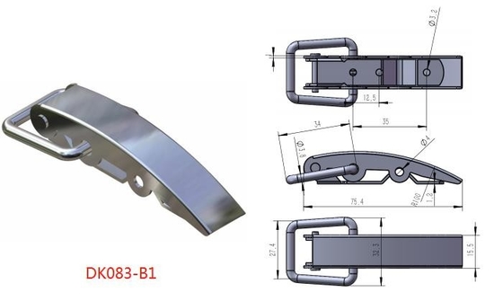 Lightweight 35g Heavy Duty Toggle Latches Galvanized Iron Fixed Machine Parts