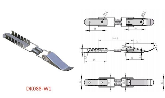 ISO9001 Zinc Plated Spring Loaded Toggle Latches Anti Vibrating For Industrial Dust Collector