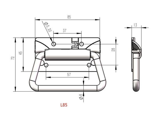L85mm Heavy Duty Stainless Steel Tool Box Chest Handles SUS201 SUS304