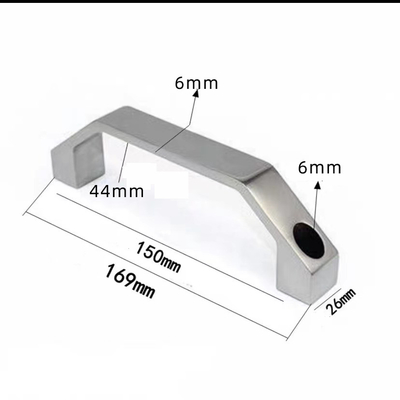 L30203 304 Stainless Steel Unthreaded Through Holes Cast Industrial Pull Handle Polished