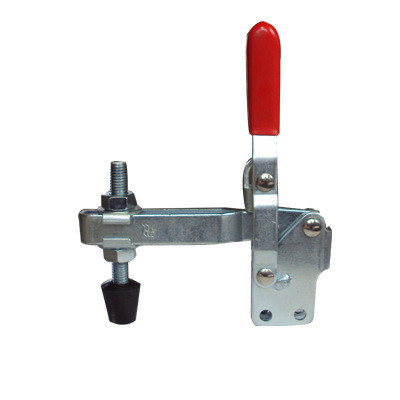 HD-12137 Vertical Quick Release Hold Down Toggle Clamp Steel With Red Rubber Handle